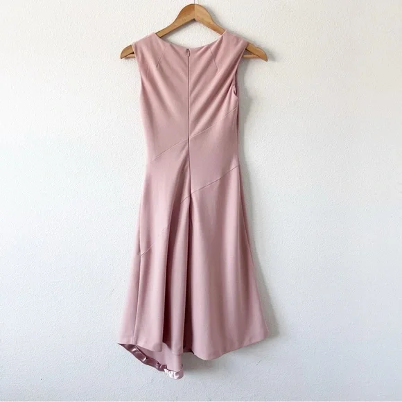 L.K Bennett Lenny Asymmetrical Wedding Guest Dress in Rose Pink - Picture 8 of 10